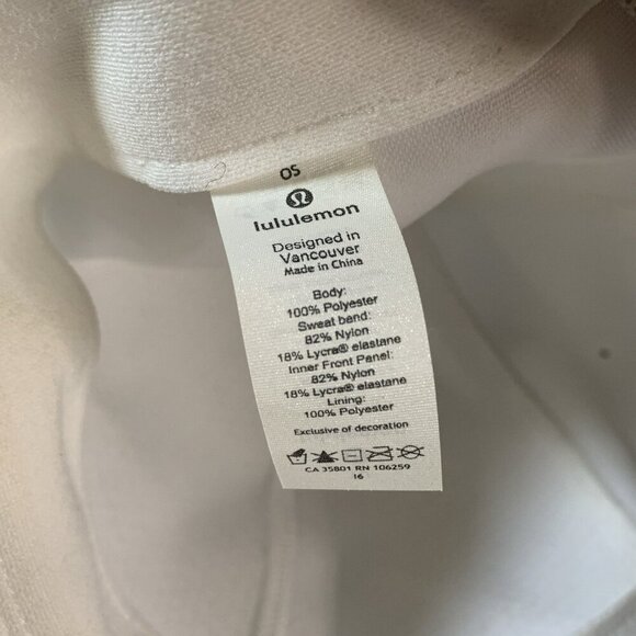 Lululemon Fast Free Run Running Athletic Hat Cap White Reflective Logo *STAINS - Picture 10 of 13